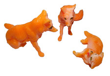 DDR VEB PLAHO Marolin Figur 1 : 32 24 Waldtiere FUCHSGRUPPE Fuchs Füchsin WELPE