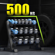 3 Regale Hantelständer Hantelablage Kurzhantelständer Belastbarkeit 500KG Rack