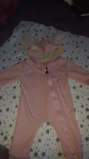 Baby Overal, Hasenkostüm, 62/68, rosa