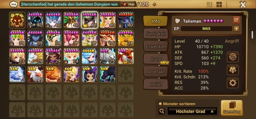 Summoners war ld5 talisman - war,