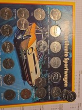 Weltberühmte SPORTWAGEN  Medaillensammlung von SHELL 1970iger