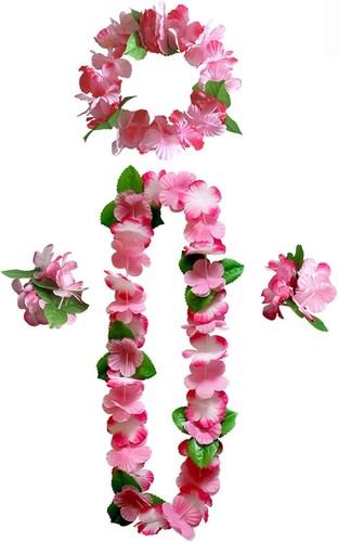 Hawaii party set - set, rosa