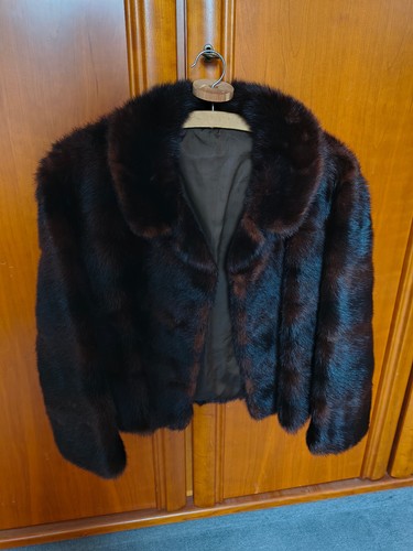 Nerzjacke kurz braun l - braun, gr.