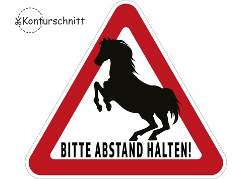 Aufkleber bitte abstand - aufkleber,