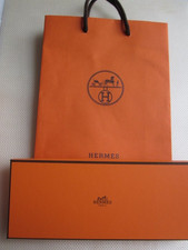 Hermès-Karton-Box Original, incl. Seidenpapier, Bolduc- Bändern und Tüte, neuw.
