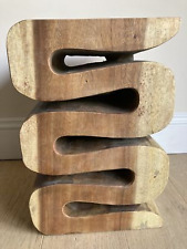 Massivholz Tisch handgeschnitzt Schlange Holz Hocker Beistell Lampe Tisch Home 45cm