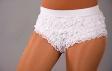 Rüschenslip Spitzenslip weiß