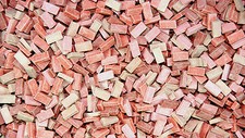 3.000 Keramik Ziegelsteine rot