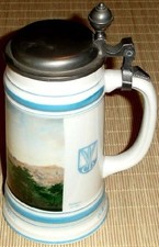 Bierkrug mit zinndeckel - bierkrug,
