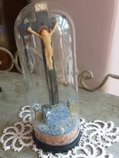 Glasdom Glassturz  mit Kreuz  zum Herrichten