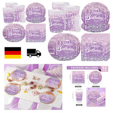 Lila Partygeschirr Set 16
