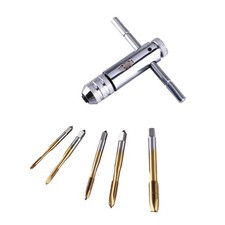 6PCS Ratschen Gewindeschneider M3 - M8 Knarre Gewindebohrer Werkzeughalter Set