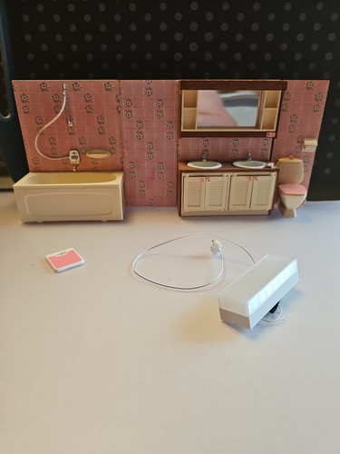 Lundby rosa badezimmer - lundby, badezimmer-set