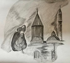 Bild Bleistift Kohle Zeichnung