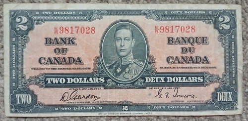 Kanada dollars 1937 59b f - 2,
