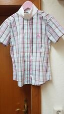 Pikeur Turnierbluse ,Kurzarm, türkis, pink, grün, lila, weiß kariert Gr. 158 