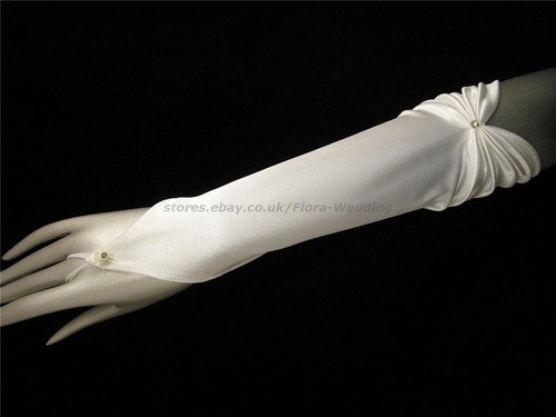 Satin fingerlos lang - satin,