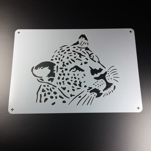 Schablone leopard raubkatze - a4,