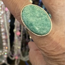 Ring 925 Silber mit einem Türkis Edelstein Gr. 58 gebraucht