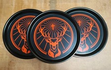3 Stück JÄGERMEISTER Tablett Gummiert ca. 37 cm groß top Zustand 