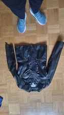 HEINE echt LEDER Jacke Leder Blazer  Schwarz + goldene Knöpfe NEU 