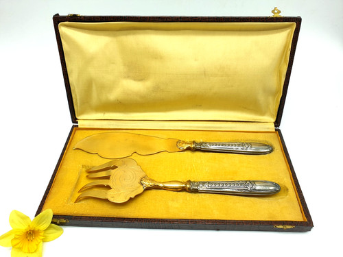 Jugendstil fischvorlegebesteck - jugendstil,
