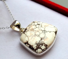 Unikat "Wildpferd"? 925 Sterling Silber Halsketten Anhänger Jaspis Schmuck