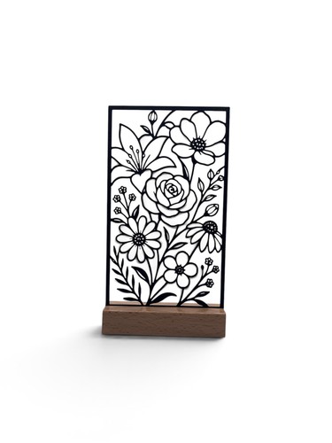 Blumen dekoaufsteller mit rose - dekoaufsteller,