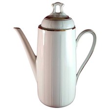 Kaffeekanne Kanne 1,5 L Winterling Röslau weiß Relief braun gold Dekor