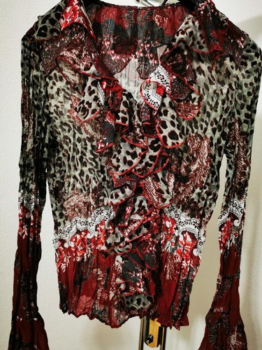 Bunte flippige damenbluse - bunte,,
