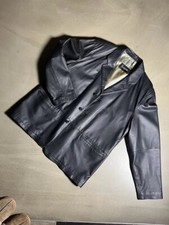 Bugatti Gr. 54 3 Knopf Nappa Leder Jacket Sakko leichte Lederjacke schwarz NEU