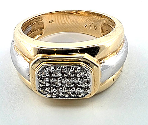 Goldring 585 mit echten - 12,