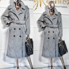 Mantel Webpelzmantel mit