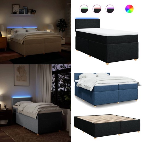 Led boxspringbett mit matratze - boxspringbett,