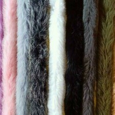 Kaninchen Haar Pelz Rand Band Pelt Streifen Flauschig Plüsch Nähen DIY Basteln