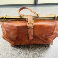 -The Bridge- Original Vintage Echt Leder Reise Schulter Tasche Weekender Duffle