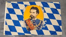 Fahne Flagge Bayern König Ludwig der 2te - 1845 bis 1886 - 90 x 150 cm