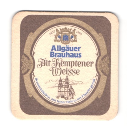 Bierdeckel allgäuer brauhaus - bierdeckel,