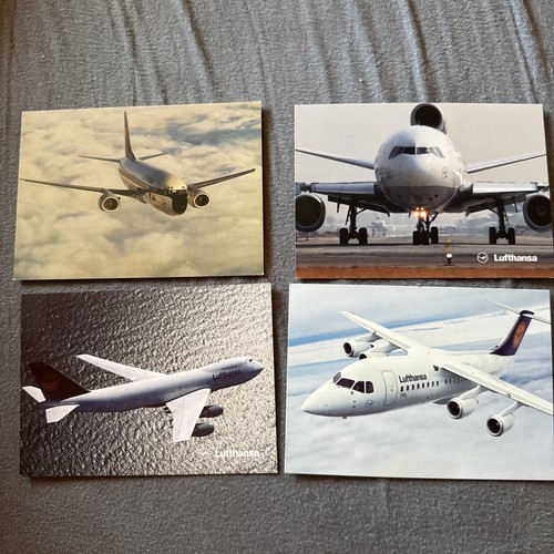Lufthansa flugzeugpostkarten - lufthansa,