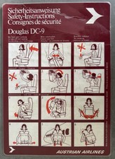 Safety Card | Austrian Airlines | Douglas DC-9 | 043/78