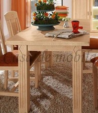 Echtholz Esstisch PINEA 160x77x90cm Pinie massiv honig mediterraneo gebürstet