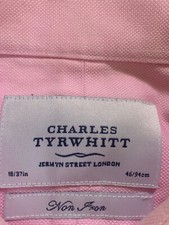 Business Herren Hemd Langarm, rosa,  Gr. 46, Marke Charles Tyrwhitt