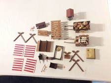 Konvolut Playmobil Elastolin Wikinger Nordmänner Kutsche Kleinkram Tiere Zubehör