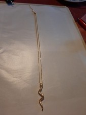 Schöne Kette mit Schlange, 925er Silber Goldfarben, 40cm+5,5cm verlängerung