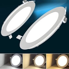 3-24W LED Panel Einbaustrahler Deckenleuchte Einbau Leuchte rund spot flach slim
