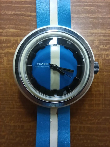 Vintage timex uhr hellblau - timex,