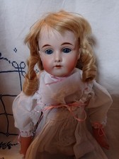 wunderschöne alte Puppe Porzellan Kopfpuppe Brustplattpuppe 12/166 Made  Germany