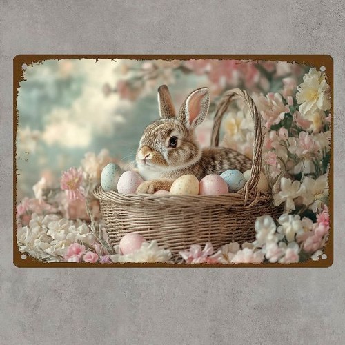 Blechschild kaninchen hase - blechschild,