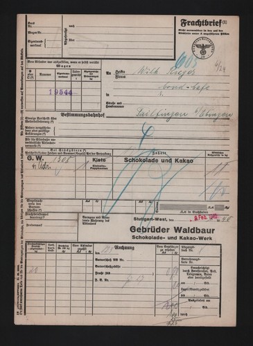 Frachtbrief 1940 gebrüder - frachtbrief,