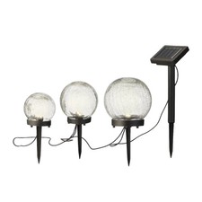 Lumineo led glaskugel 3er - glaskugel,